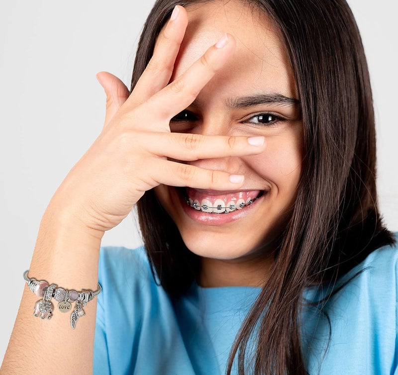 DS Charm Bracelets for girls,exquisite cute cartoon friendship bracelets Silver Stainless Steel Bangle with birthday Gift box, Adjustable girls jewelry Suitable for holiday gifts - Image 4